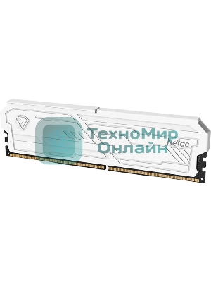 Оперативная память Netac Shadow III, DDR4, 8GB (1x8GB), 3200 MHz, CL16, с радиатором, белый