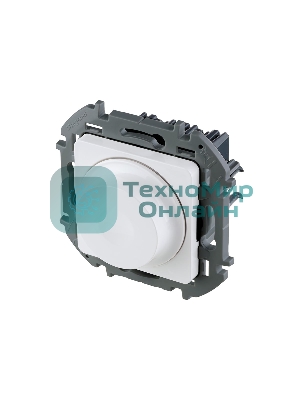 Светорегулятор поворотный Legrand без нейтрали, 300 Вт, белый