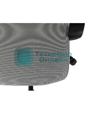 Кресло Бюрократ Wise серый, сетка, подголовник