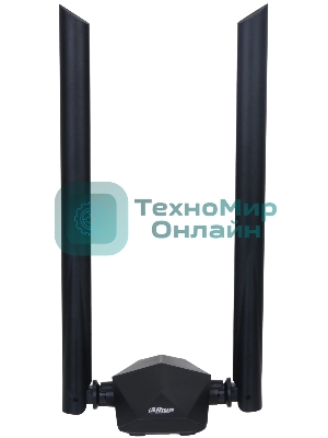 Сетевой адаптер Dahua DH-NC1800/Wi-Fi 802.11ax/2.4 ГГц до 574 Мбит.с + 5 ГГц до 1201 Мбит.с/2 антенны/USB 3.0/черный (DH-NC1800)