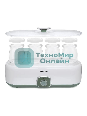Йогуртница Kitfort KT-2006 20Вт 4б. 180 мл белый/зеленый