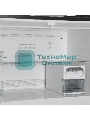 Холодильник Hitachi R-W660PUC7 GGR серый двухкамерный 396/144л морозилка сверху No Frost, Side by Side