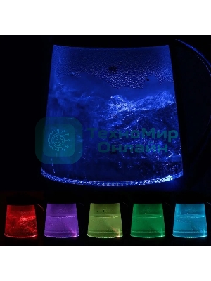 Чайник электрический Kitfort КТ-6126 1.7л. 2200Вт черный (корпус: стекло)