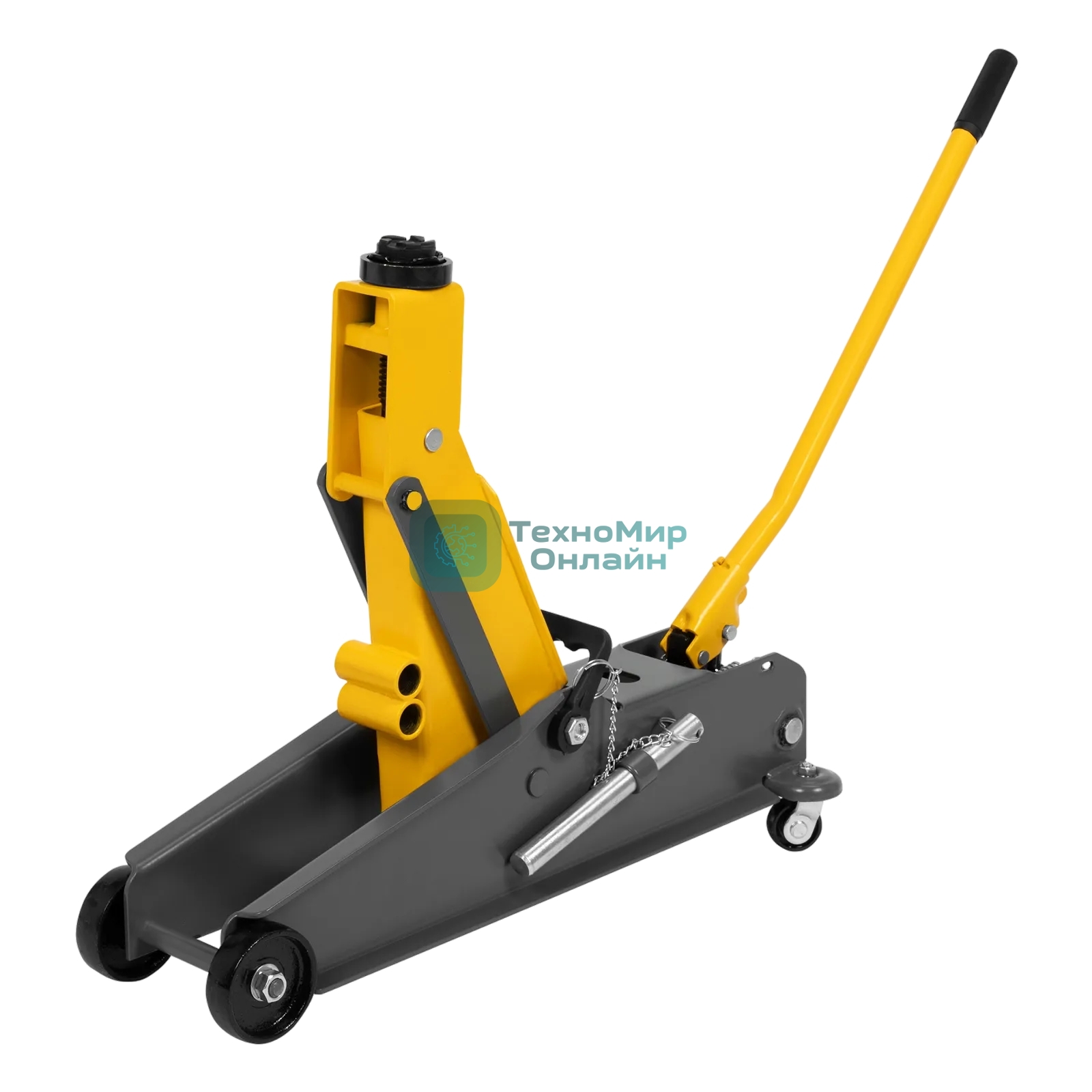 Домкрат гидравлический подкатной с фиксатором Denzel 3 т, 190-532 мм, SUV