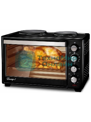 Мини-печь Великие реки Днепр-1, черный, 3200 Вт, 30 л, 2 конфорки