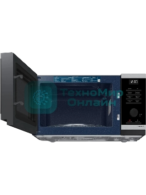 Микроволновая печь Samsung MS23DG4504ATBW нержавеющая сталь/черный, 23 л, 800 Вт, переключатели - сенсор, поворотный механизм