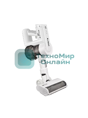 Пылесос вертикальный Polaris PVCS-5000 белый, питание от аккумулятора, 100 Вт, уборка сухая, пылесборник 0.5 л, время работы от АКБ max 40 мин