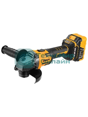 Угловая шлифовальная машина бесщеточная DEKO DKAG-125, 20В, 2*4.0Ач
