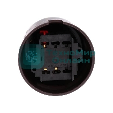 Выключатель поворотный Bironi B1-202-22 2-кл. ОП Лизетта 10А IP20 ретро 4 полож. ABS-пластик коричневый