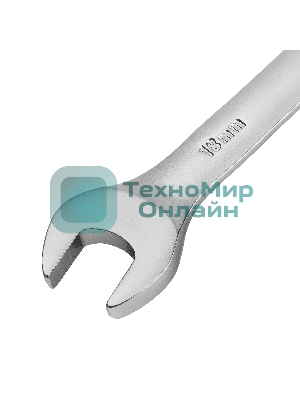 Ключ комбинированный трещоточный Denzel 18 мм, CrV, матовый хром