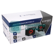 Акустическая система 2.0 Gembird SPK-405, пассив. излучатели, черный, 5 Вт, рег. громкости USB-питание