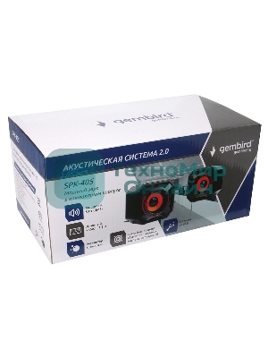 Акустическая система 2.0 Gembird SPK-405, пассив. излучатели, черный, 5 Вт, рег. громкости USB-питание