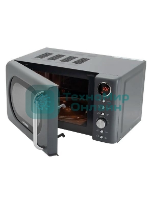 Микроволновая печь Hyundai HYM-D3036 серый/серебристый, 20 л, 700 Вт, переключатели - кнопки/поворотный механизм