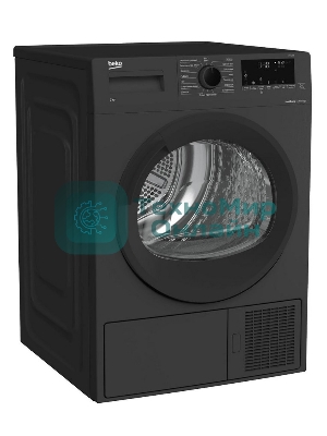 Сушильная машина Beko DF7412Gb черный, 8 кг, сушка - тепловой насос, программ - 15, 59.7 x 84.6 x 53.7 см