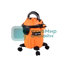 Строительный пылесос Вихрь СП-1400/15 оранжевый, 1400 Вт, уборка сухая/влажная/выдув, пылесборник бак/мешок, 15 л