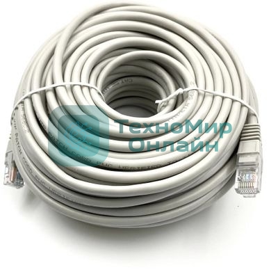Патч-корд Buro UTP-5E-30M-G-LSZH серый UTP cat.5e RJ-45 (m)-RJ-45 (m) 30м