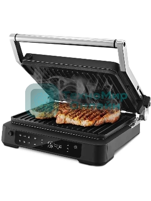 Электрогриль Kitfort КТ-3675 2000Вт серебристый/черный