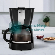 Кофеварка капельная Vitek VT-1503 черный, исп. кофе - молотый, 1.2 л, 900 Вт.