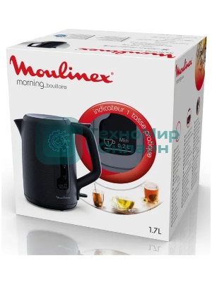 Чайник электрический Moulinex BY2M0810 1.7 л, 2400 Вт, черный