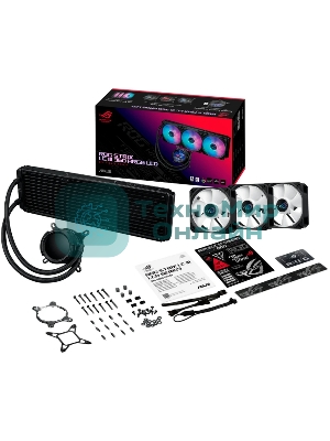Система жидкостного охлаждения ASUS ROG STRIX LC III 360 ARGb LCD 90RC00W1-M0UAY0 черный 120мм алюминий+медь 2200rpm 36db 4-pin