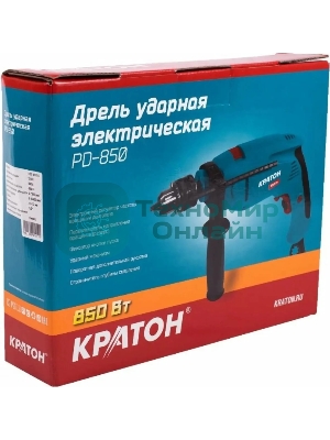 Дрель ударная Кратон PD-850 850Вт ключевой реверс (3 02 01 010)