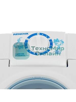 Центрифуга Renova SD-80TS1(P) белый/голубой, 8.5 кг, 1400 об/мин, программ 6, 44 x 78 x 43 см