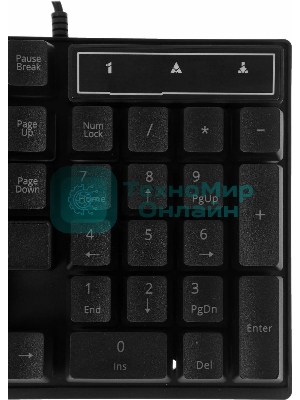 Комплект клавиатура+мышь Defender Aura MKP-117 проводной, USB, 2400 DPI, черный