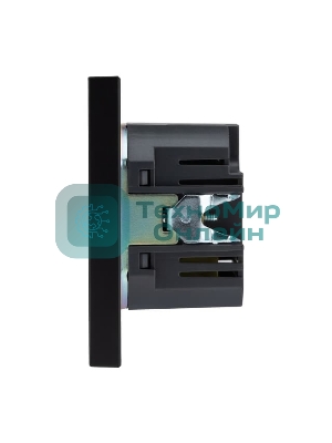 Розетка Kranz STRONG USB-A+Type-C 3А с функцией быстрой зарядки антрацит