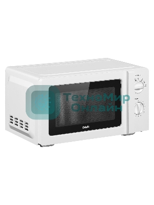 Микроволновая печь BBK 20MWS-777M/W белый, 20 л, 700 Вт, переключатели- поворотный механизм