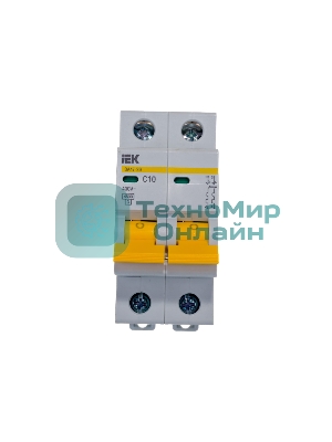 Выключатель автоматический модульный 2п C 10А 4.5кА ВА47-29 IEK MVA20-2-010-C