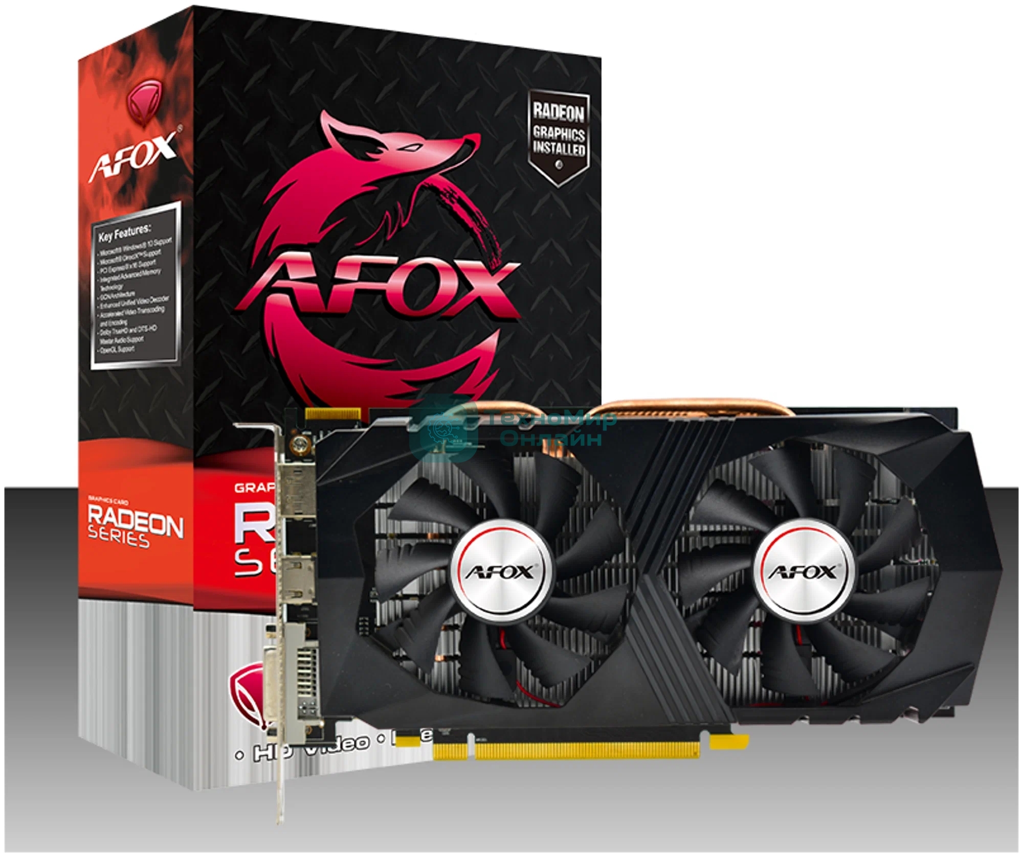 Видеокарта AFOX R9 370 ATX Dual Fan 4Gb GDDR5 256bit DVI HDMI DP (784009)
