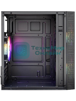 Компьютерный корпус 1STPLAYER FIREBASE X1 черный mATX 3x120мм LED fans X1-BK-3F1