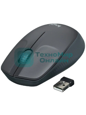 Мышь беспроводная Logitech M190 черный, 1000 dpi, радиоканал, USB, кнопки - 3