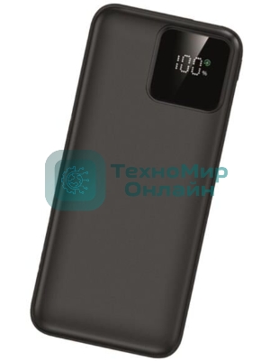 Внешний АКБ AKSBERRY E101 Violet PD22.5W/QC22.5W с дисплеем 10000mAh, черный