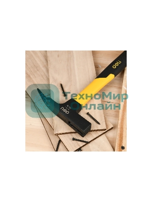 Молоток кровельщика Deli DL5060 600 гр, магнит, противоскользящий боек, фиберглассовая рукоять