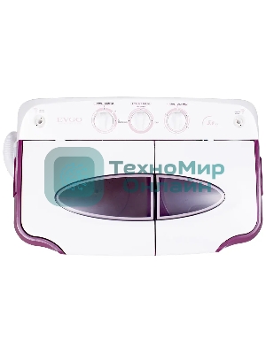 Стиральная машина EVGO WS-50PET белый/красный загр. вертикальная макс.:5 кг 1350 об/мин класс: А+