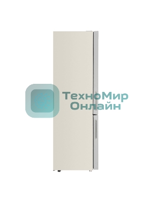 Холодильник Maunfeld MFF200NFBG Inverter бежевый двухкамерный инвертор 271/106 л морозилка снизу, No Frost