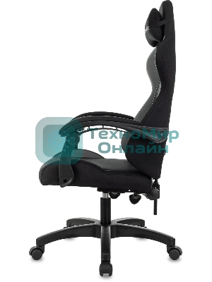 Кресло Zombie Void черный/серый, экокожа, 120 кг, механизм качания