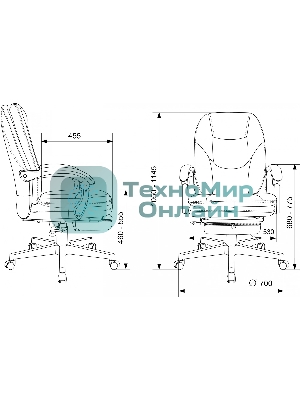 Кресло Бюрократ CH-868N-BF черный, экокожа, подставка для ног