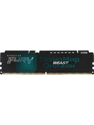 Оперативная память Kingston Fury Beast, DDR5, 16GB (2x8GB), 5600MHz, CL40, DIMM, с радиаторами, черный