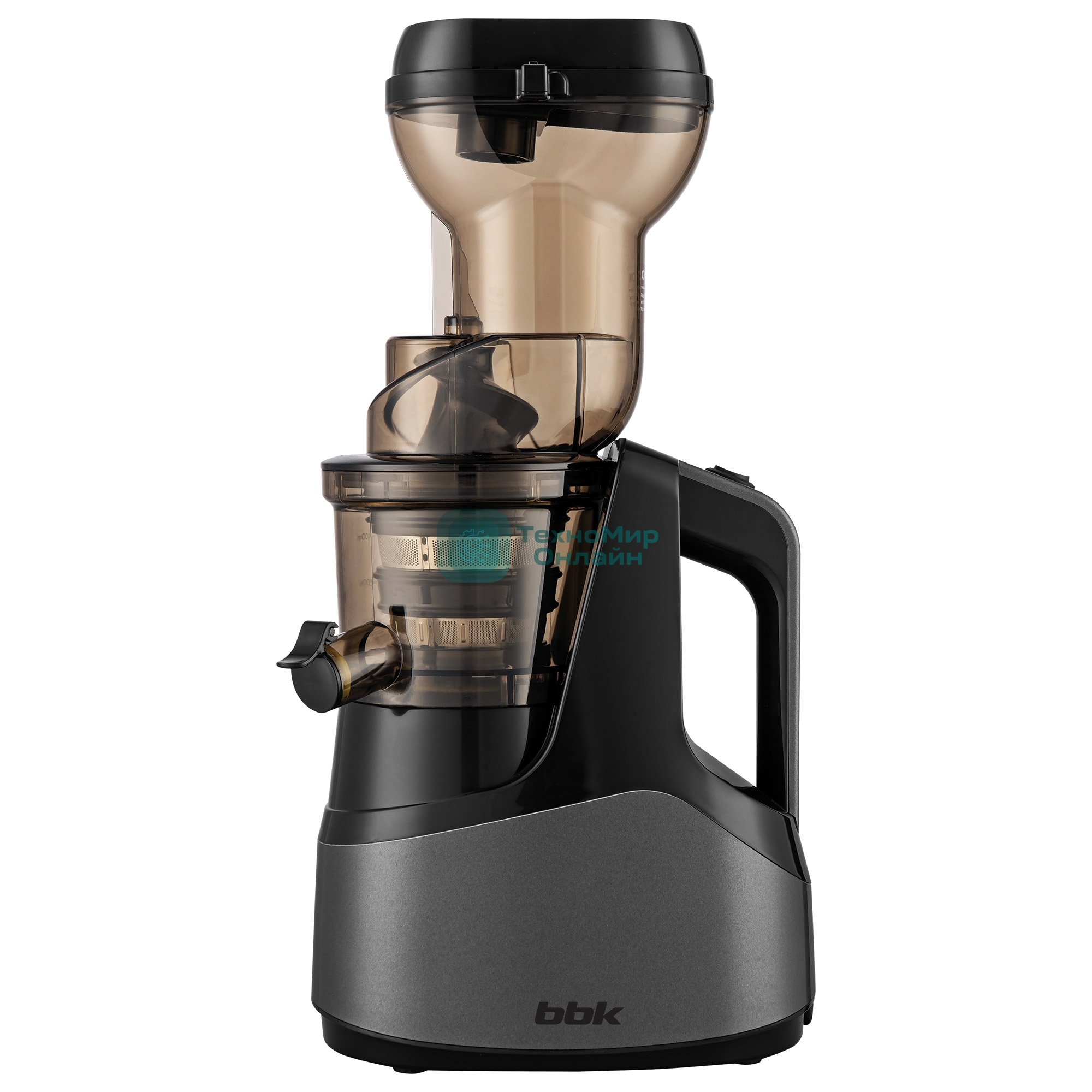 Соковыжималка BBK JCS103 черный/серый, шнековая вертикальная, 420 Вт, 1000 мл, механическое