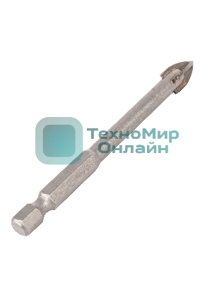 Сверло по керамической плитке Denzel 8 мм, крестовая пластина, 6-гр. хвостовик