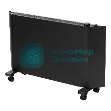 Конвектор электрический Denzel XCE-2000B черный, 2000 Вт, 25 м2, термостат