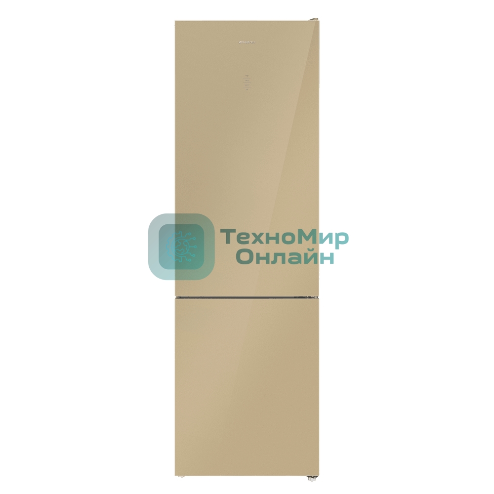 Холодильник Maunfeld MFF200NFBG Inverter бежевый двухкамерный инвертор 271/106 л морозилка снизу, No Frost