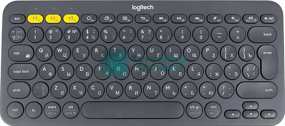 Клавиатура беспроводная Logitech K380, Bluetooth, темно-серый