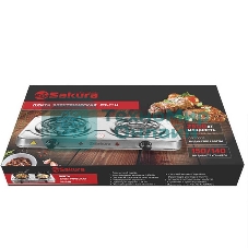 Плитка электрическая Sakura ПЭ-11Н 2500Вт 150/140мм 2конф/спир нерж.сталь