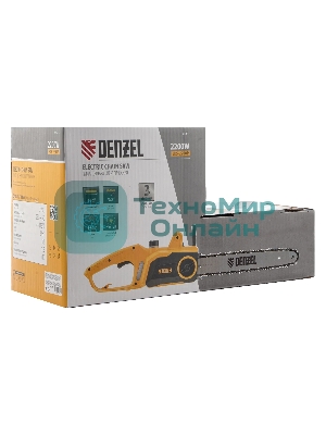 Пила цепная электрическая Denzel EDS-2200P 2,2кВт, поперечная, шина 45см, шаг 3/8, паз 1,3 мм, 63 зв
