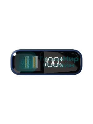 Портативный аккумулятор OLMIO QS-20, 20000mAh, 22.5W QuickCharge3.0/PowerDelivery, LCD, темно-серый