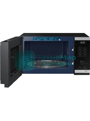 Микроволновая печь Samsung MS23DG4504ATBW нержавеющая сталь/черный, 23 л, 800 Вт, переключатели - сенсор, поворотный механизм