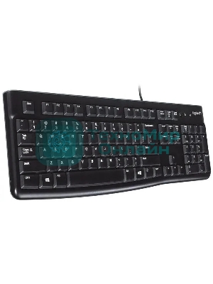 Клавиатура проводная Logitech K120 EER, USB, черный
